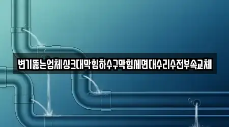 변기뚫는업체싱크대막힘하수구막힘세면대수리수전부속교체