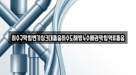 하수구막힘변기싱크대뚫음하수도해빙누수배관막힘역류뚫음