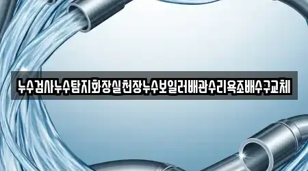 누수검사누수탐지화장실천장누수보일러배관수리욕조배수구교체