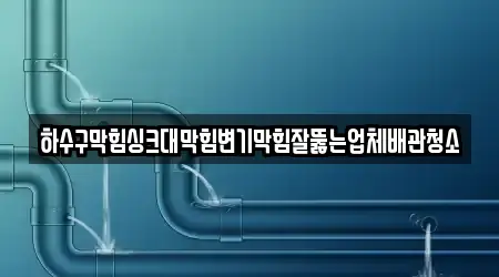 하수구막힘싱크대막힘변기막힘잘뚫는업체배관청소