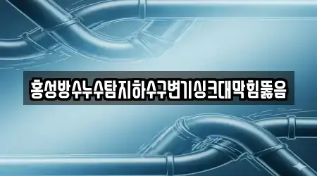 홍성방수누수탐지하수구변기싱크대막힘뚫음