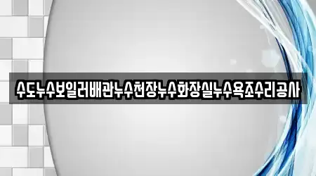 수도누수보일러배관누수천장누수화장실누수욕조수리공사
