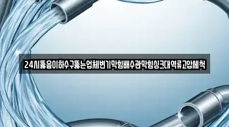 24시뚫음이하수구뚫는업체변기막힘배수관막힘싱크대역류고압세척
