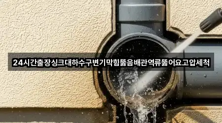24시간출장싱크대하수구변기막힘뚫음배관역류뚫어요고압세척