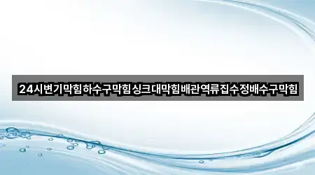 24시변기막힘하수구막힘싱크대막힘배관역류집수정배수구막힘