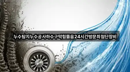 누수탐지누수공사하수구막힘뚫음24시간방문최첨단장비