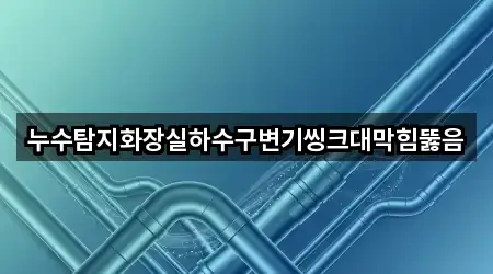 누수탐지화장실하수구변기씽크대막힘뚫음