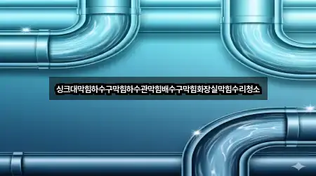 싱크대막힘하수구막힘하수관막힘배수구막힘화장실막힘수리청소