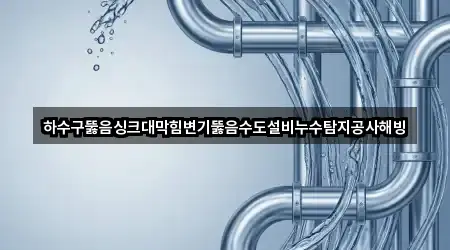 하수구뚫음싱크대막힘변기뚫음수도설비누수탐지공사해빙