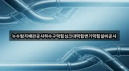 누수탐지배관공사하수구막힘싱크대막힘변기막힘설비공사