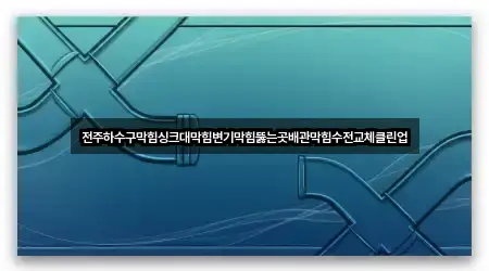 전주하수구막힘싱크대막힘변기막힘뚫는곳배관막힘수전교체클린업