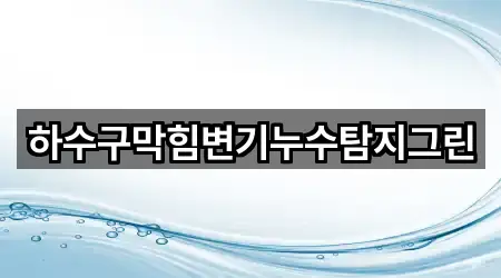 하수구막힘변기누수탐지그린