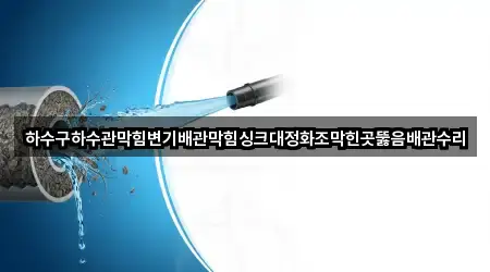 하수구하수관막힘변기배관막힘싱크대정화조막힌곳뚫음배관수리