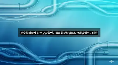 누수설비박사 하수구막힘변기뚫음화장실역류싱크대막힘수도배관