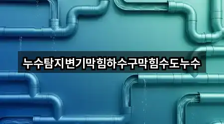 누수탐지변기막힘하수구막힘수도누수