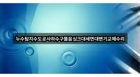 누수탐지수도공사하수구뚫음싱크대세면대변기교체수리