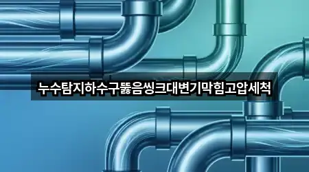 누수탐지하수구뚫음씽크대변기막힘고압세척