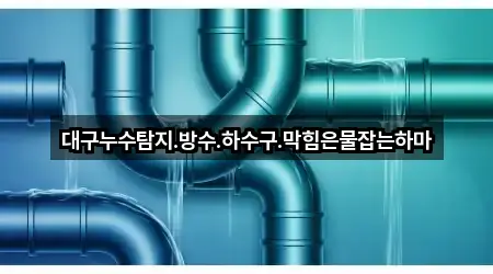 대구누수탐지.방수.하수구.막힘은물잡는하마