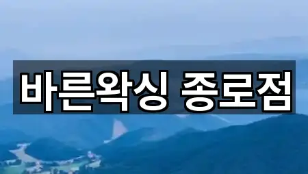 바른왁싱 종로점