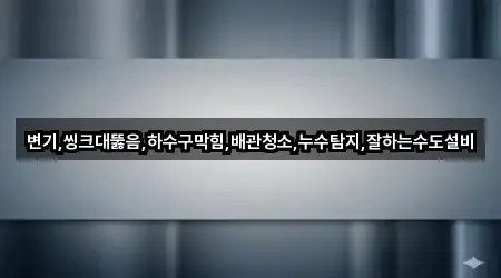 변기,씽크대뚫음,하수구막힘,배관청소,누수탐지,잘하는수도설비