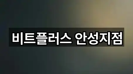 비트플러스 안성지점