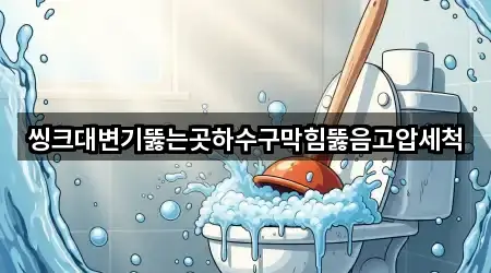 씽크대변기뚫는곳하수구막힘뚫음고압세척