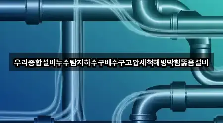 우리종합설비누수탐지하수구배수구고압세척해빙막힘뚫음설비