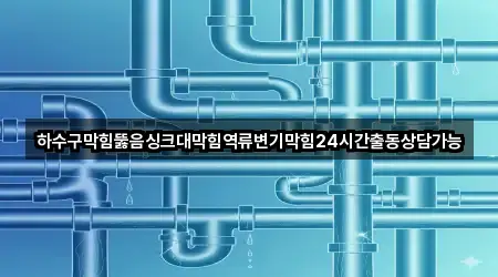 하수구막힘뚫음싱크대막힘역류변기막힘24시간출동상담가능