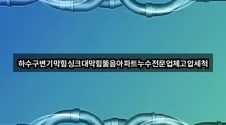 하수구변기막힘싱크대막힘뚫음아파트누수전문업체고압세척