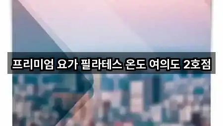 프리미엄 요가 필라테스 온도 여의도 2호점