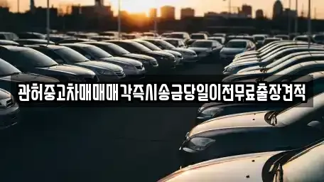 강원 정선군 임계면 중고차매매 전문 관허중고차매매매각즉시송금당일이전무료출장견적