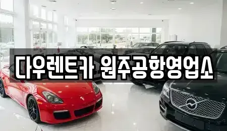 강원 횡성군 렌트카 전문 다우렌트카 원주공항영업소