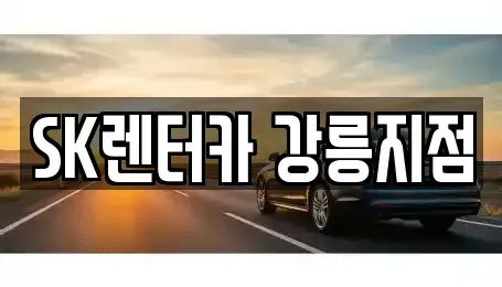 강원특별자치도 강릉시 장기렌트카 전문 SK렌터카 강릉지점