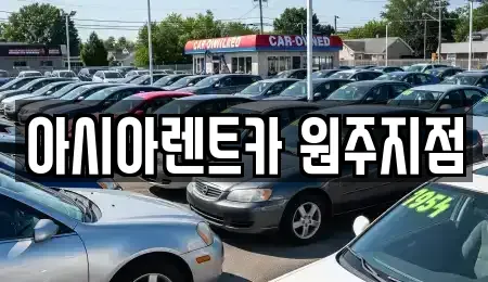 강원특별자치도 원주시 행구동 장기렌트카 전문 아시아렌트카 원주지점