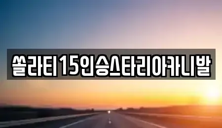 강원특별자치도 횡성군 갑천면 렌트카 전문 쏠라티15인승스타리아카니발
