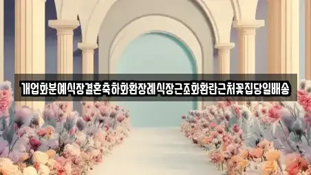 개업화분예식장결혼축하화환장례식장근조화환란근처꽃집당일배송