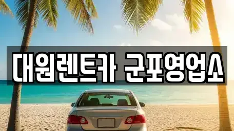 경기 군포시 산본동 렌트카 전문 대원렌트카 군포영업소