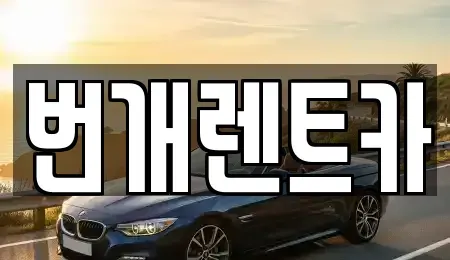 경기 군포시 산본동 장기렌트카 전문 번개렌트카