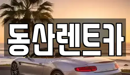 경기 성남시 수정구 둔전동 단기렌트카 전문 동산렌트카