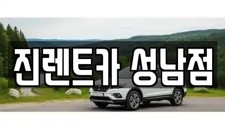 경기 성남시 수정구 둔전동 단기렌트카 전문 진렌트카 성남점