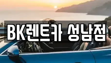 경기 성남시 수정구 둔전동 장기렌트카 전문 BK렌트카 성남점