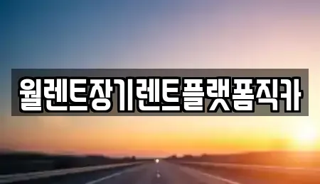 경기 하남시 천현동 장기렌트카 전문 월렌트장기렌트플랫폼직카