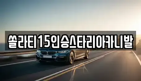 경기도 가평군 설악면 렌트카 전문 쏠라티15인승스타리아카니발