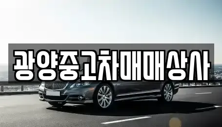 경남 사천시 이홀동 중고차매매 전문 광양중고차매매상사