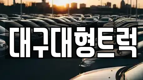 경북 칠곡군 중고차매매 전문 대구대형트럭