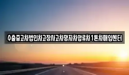 경상남도 창녕군 대합면 중고차매입 전문 수출중고차법인차고장사고차망자차압류차1톤차매입센터
