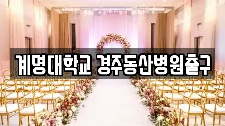 계명대학교 경주동산병원출구