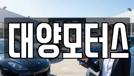 광주 광산구 소촌동 중고차 전문 대양모터스