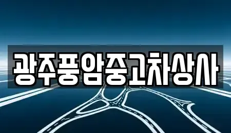 광주 광산구 운남동 중고차매매 전문 광주풍암중고차상사