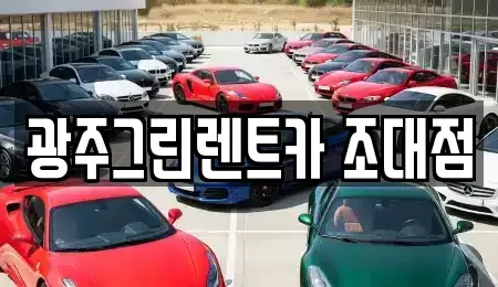 광주 남구 양림동 장기렌트카 전문 광주그린렌트카 조대점
